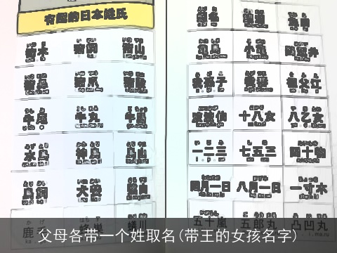 父母各带一个姓取名(带王的女孩名字)