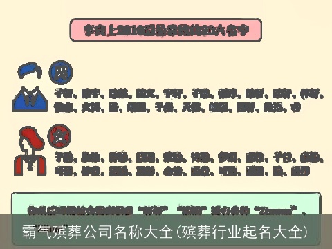 霸气殡葬公司名称大全(殡葬行业起名大全)