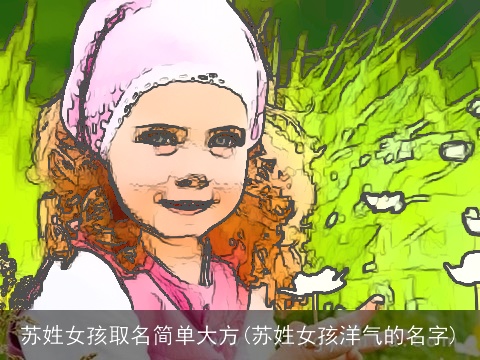 苏姓女孩取名简单大方(苏姓女孩洋气的名字)