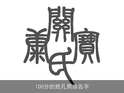 100分的姓孔男孩名字