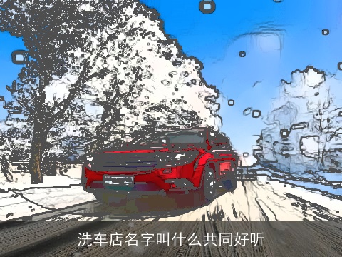 洗车店名字叫什么共同好听
