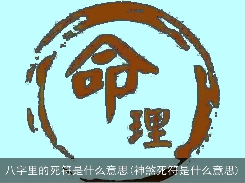 八字里的死符是什么意思(神煞死符是什么意思)