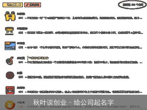 秋叶谈创业–给公司起名字