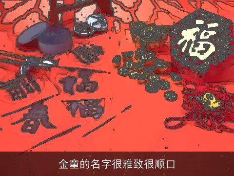 金童的名字很雅致很顺口