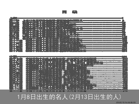1月8日出生的名人(2月13日出生的人)