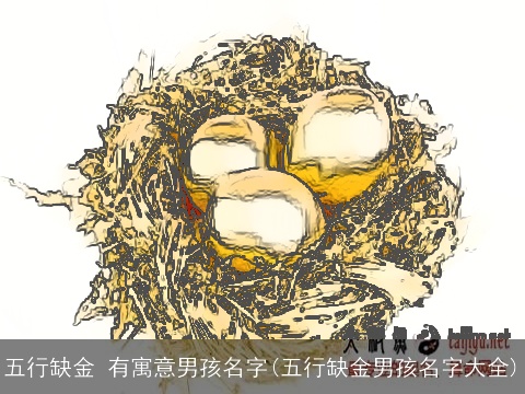 五行缺金 有寓意男孩名字(五行缺金男孩名字大全)