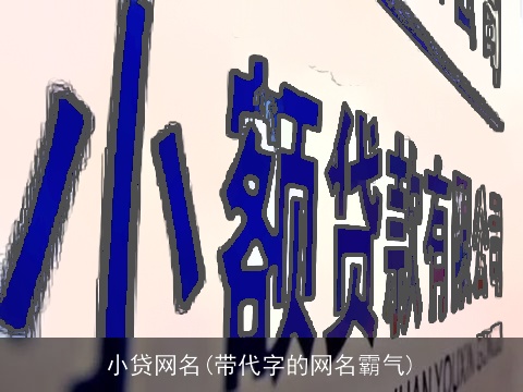 小贷网名(带代字的网名霸气)