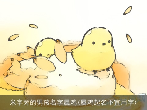 米字旁的男孩名字属鸡(属鸡起名不宜用字)