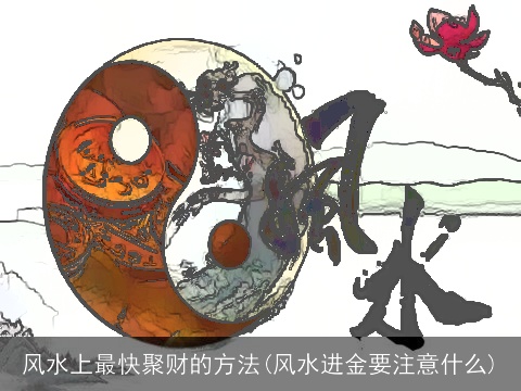 风水上最快聚财的方法(风水进金要注意什么)