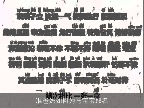 准爸妈如何为马宝宝取名