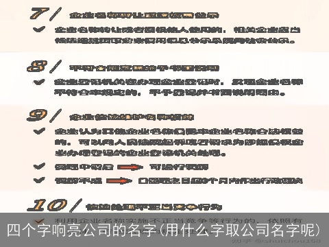 四个字响亮公司的名字(用什么字取公司名字呢)