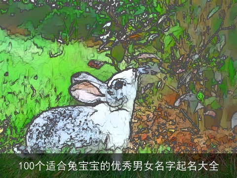 100个适合兔宝宝的优秀男女名字起名大全