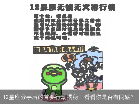 12星座分手后的首要行动揭秘！看看你是否有同感？