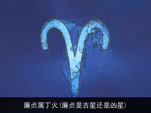 廉贞属丁火(廉贞是吉星还是凶星)