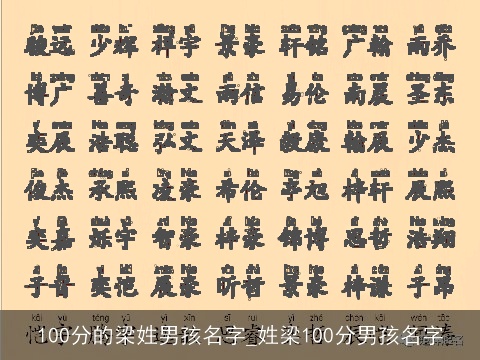 100分的梁姓男孩名字_姓梁100分男孩名字