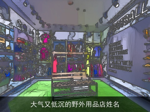 大气又低沉的野外用品店姓名