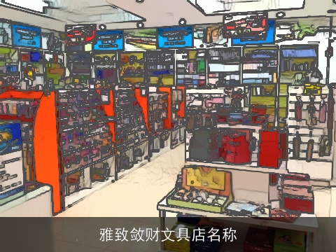 雅致敛财文具店名称