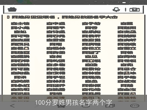 100分罗姓男孩名字两个字