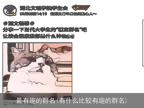 最有趣的群名(有什么比较有趣的群名)