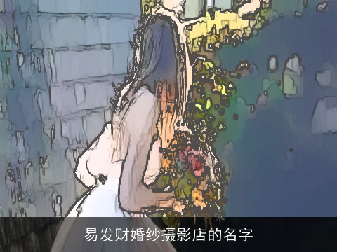 易发财婚纱摄影店的名字