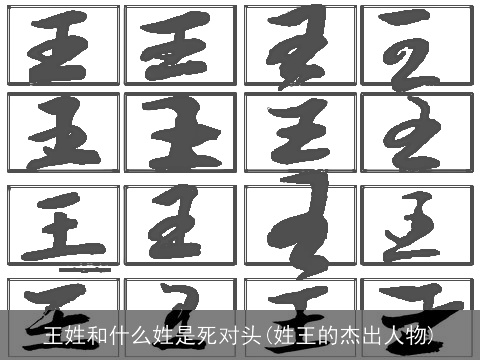 王姓和什么姓是死对头(姓王的杰出人物)