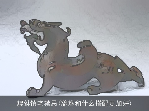 貔貅镇宅禁忌(貔貅和什么搭配更加好)