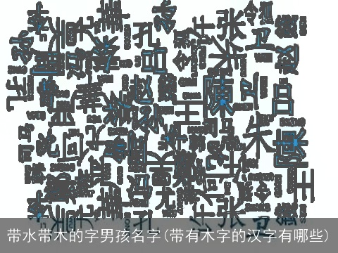 带水带木的字男孩名字(带有木字的汉字有哪些)