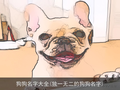 狗狗名字大全(独一无二的狗狗名字)