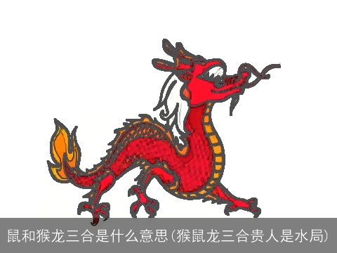 鼠和猴龙三合是什么意思(猴鼠龙三合贵人是水局)