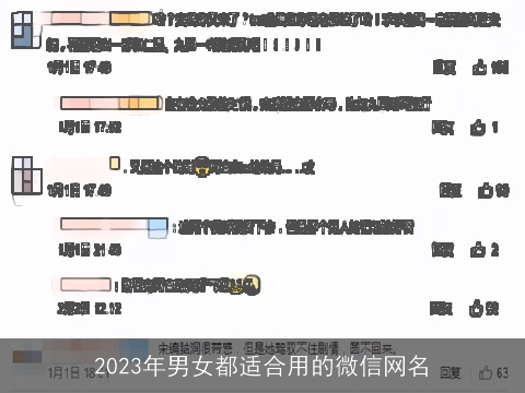2023年男女都适合用的微信网名