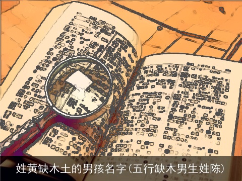 姓黄缺木土的男孩名字(五行缺木男生姓陈)
