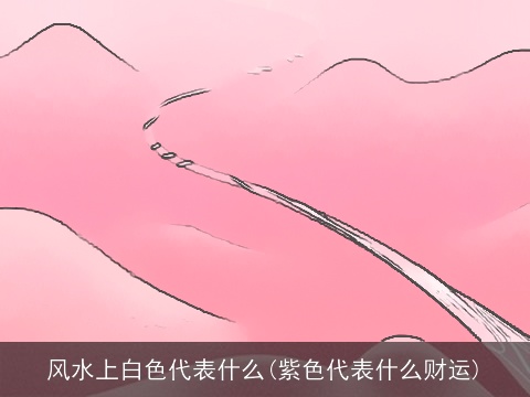 风水上白色代表什么(紫色代表什么财运)