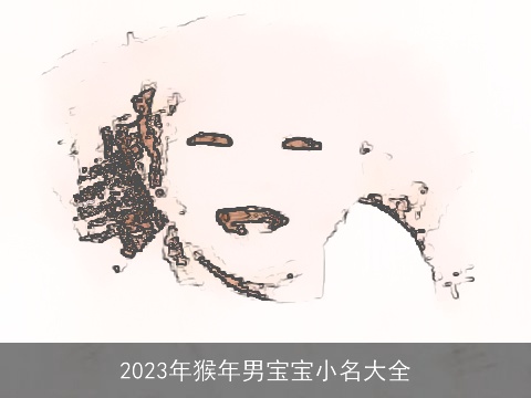 2023年猴年男宝宝小名大全