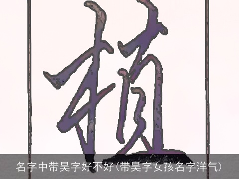 名字中带昊字好不好(带昊字女孩名字洋气)