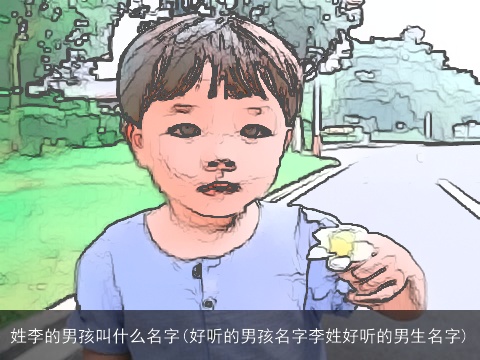 姓李的男孩叫什么名字(好听的男孩名字李姓好听的男生名字)