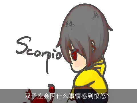 双子座会因什么事情感到愤怒？
