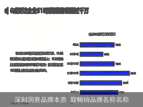 深刻洞察品牌本质 取畅销品牌名称名称