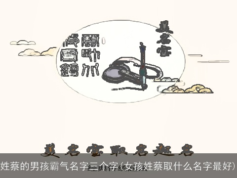 姓蔡的男孩霸气名字三个字(女孩姓蔡取什么名字最好)