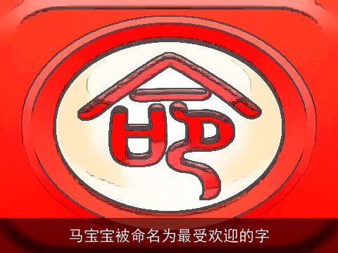 马宝宝被命名为最受欢迎的字