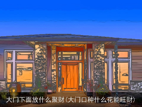 大门下面放什么聚财(大门口种什么花能旺财)