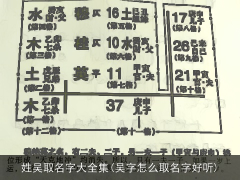 姓吴取名字大全集(吴字怎么取名字好听)