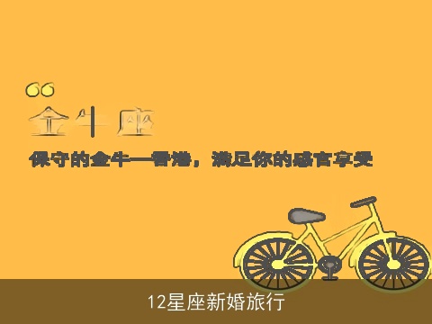 12星座新婚旅行