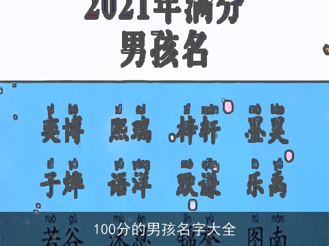 100分的男孩名字大全