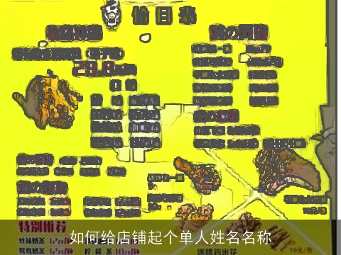 如何给店铺起个单人姓名名称