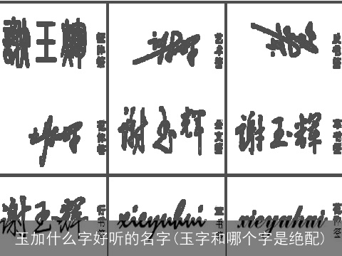 玉加什么字好听的名字(玉字和哪个字是绝配)