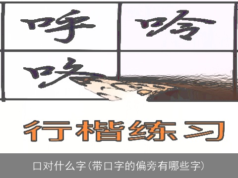 口对什么字(带口字的偏旁有哪些字)