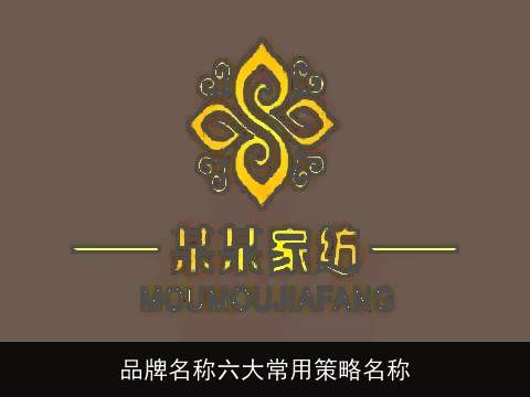 品牌名称六大常用策略名称