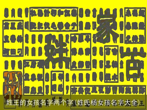 姓王的女孩名字两个字(姓氏杨女孩名字大全)