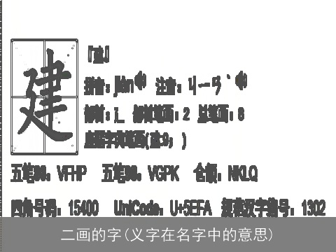 二画的字(义字在名字中的意思)
