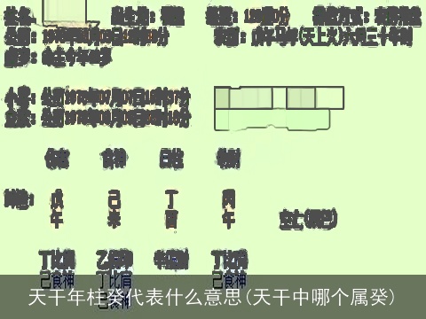 天干年柱癸代表什么意思(天干中哪个属癸)